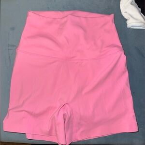 LSKD Pink Women's High-Waisted Shorts